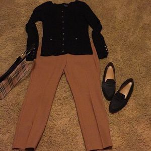 J Crew wool crepe crop pants